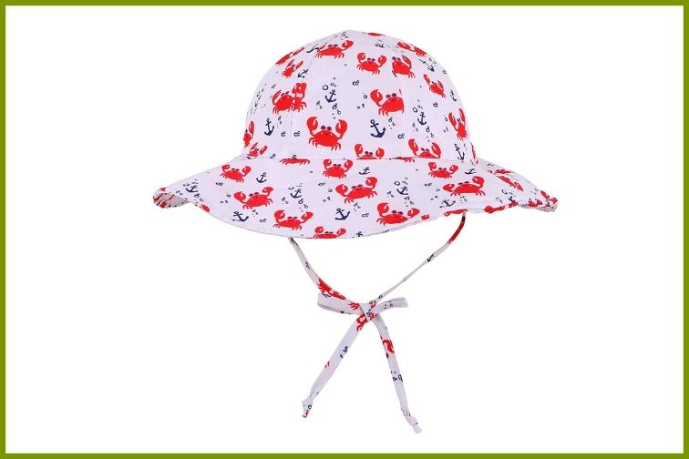 Baby Cute Black Cap Hat for Child Wind Rain Sun Protection