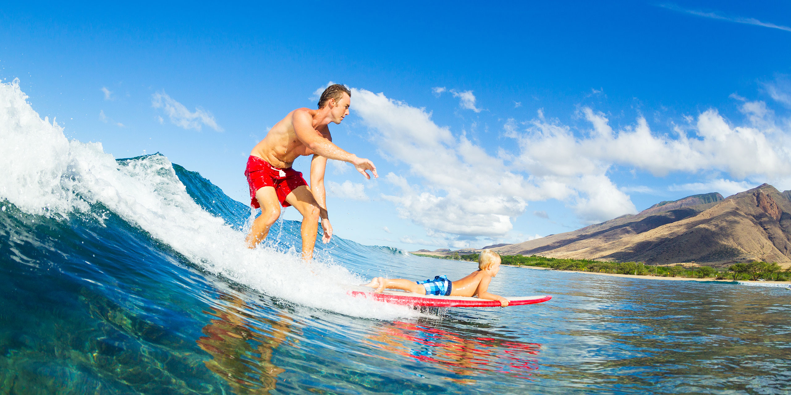 Hawaii kid surfing