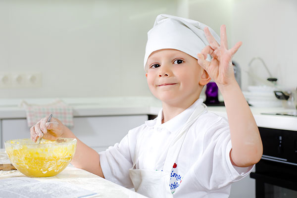 This little chef loves hotel cooking classes.