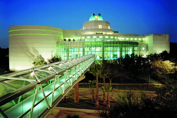 View of the Orlando Science Center at night