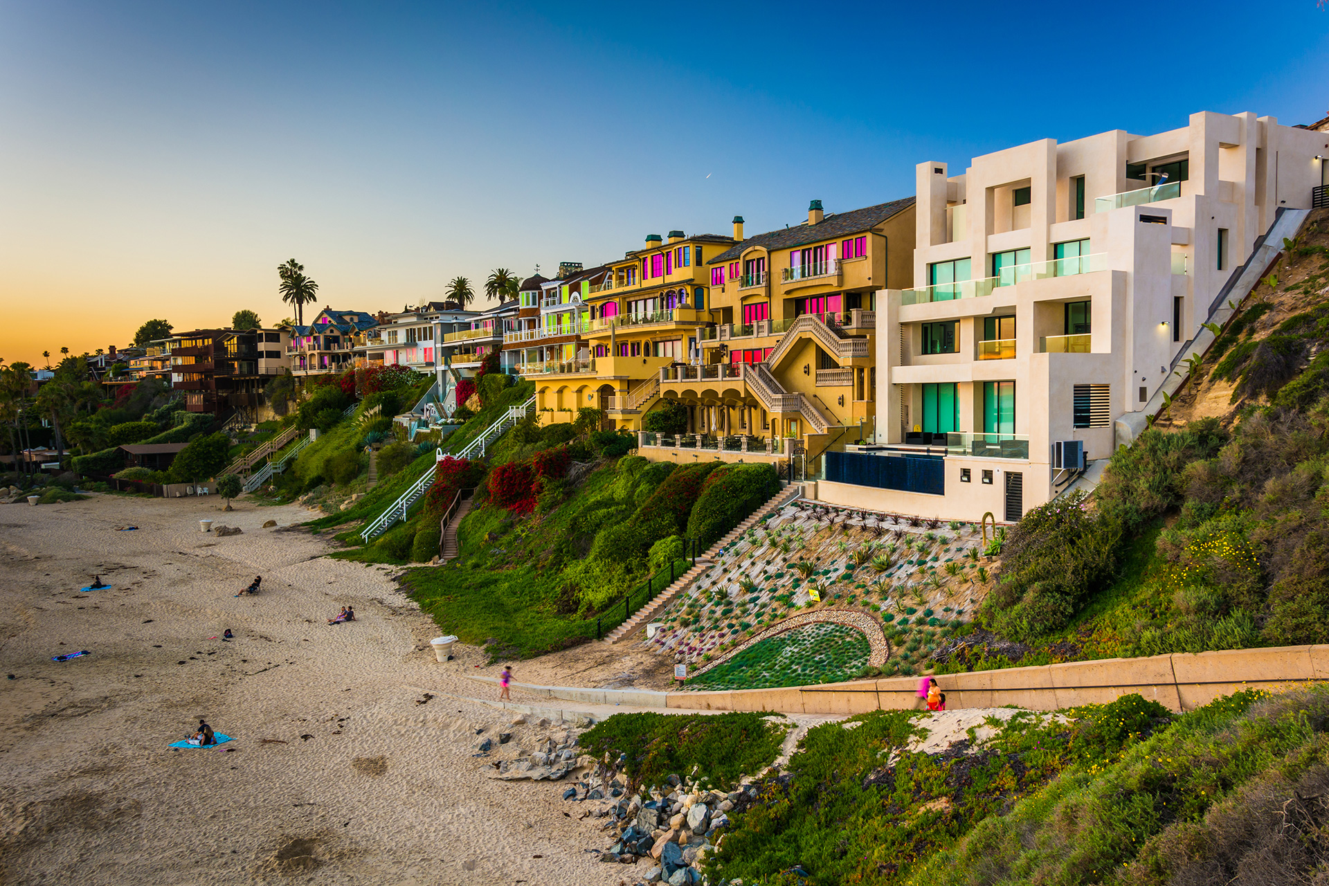 Houses on cliffs above Corona Del Mar State Beach. ; Courtesy of Jon Bilous/Shutterstock