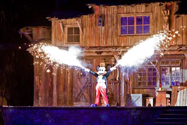 'Fantasmic' show at Disneyland.