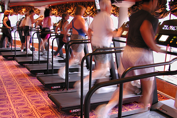 The gym onboard Carnival Pride.