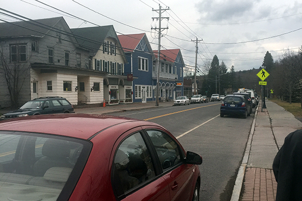 Main Street of the Town of Hunter in New York.