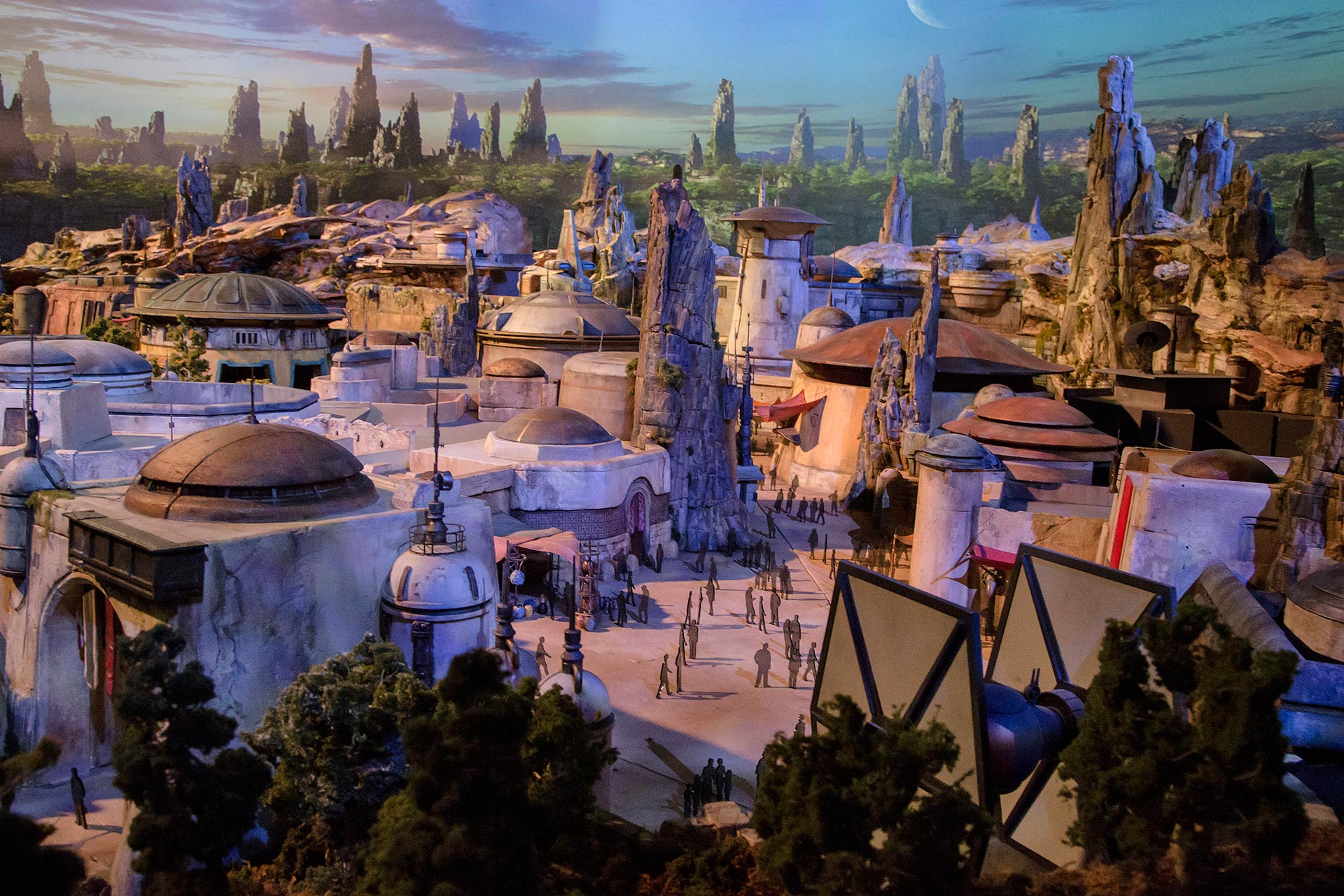 A model of the upcoming Star Wars Land.