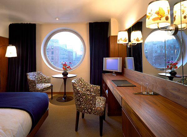 Guestroom at the Maritime Hotel; Courtesy of The Maritime Hotel Maritime Hotel.