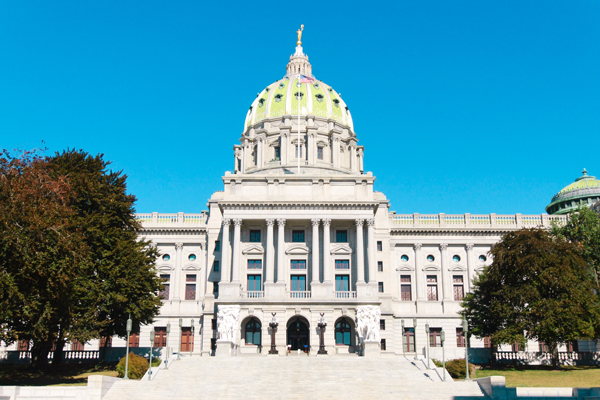 The Pennsylvania State Capitol in Harrisburg.