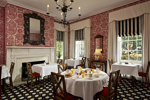 The Breakfast Room at The Cooper Inn in Cooperstown, New York.