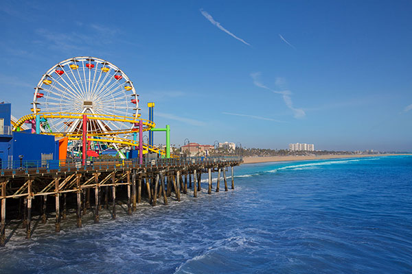 Santa Monica Pier in California.