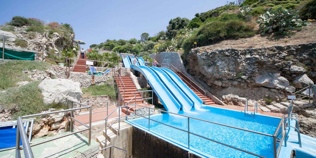 hotel with waterslides
