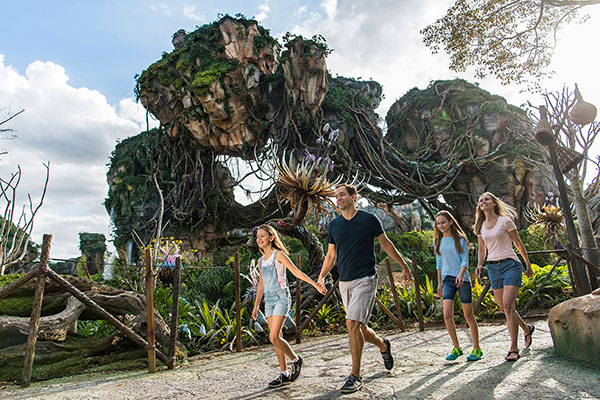 Exploring around Disney's Animal Kingdom in Florida.