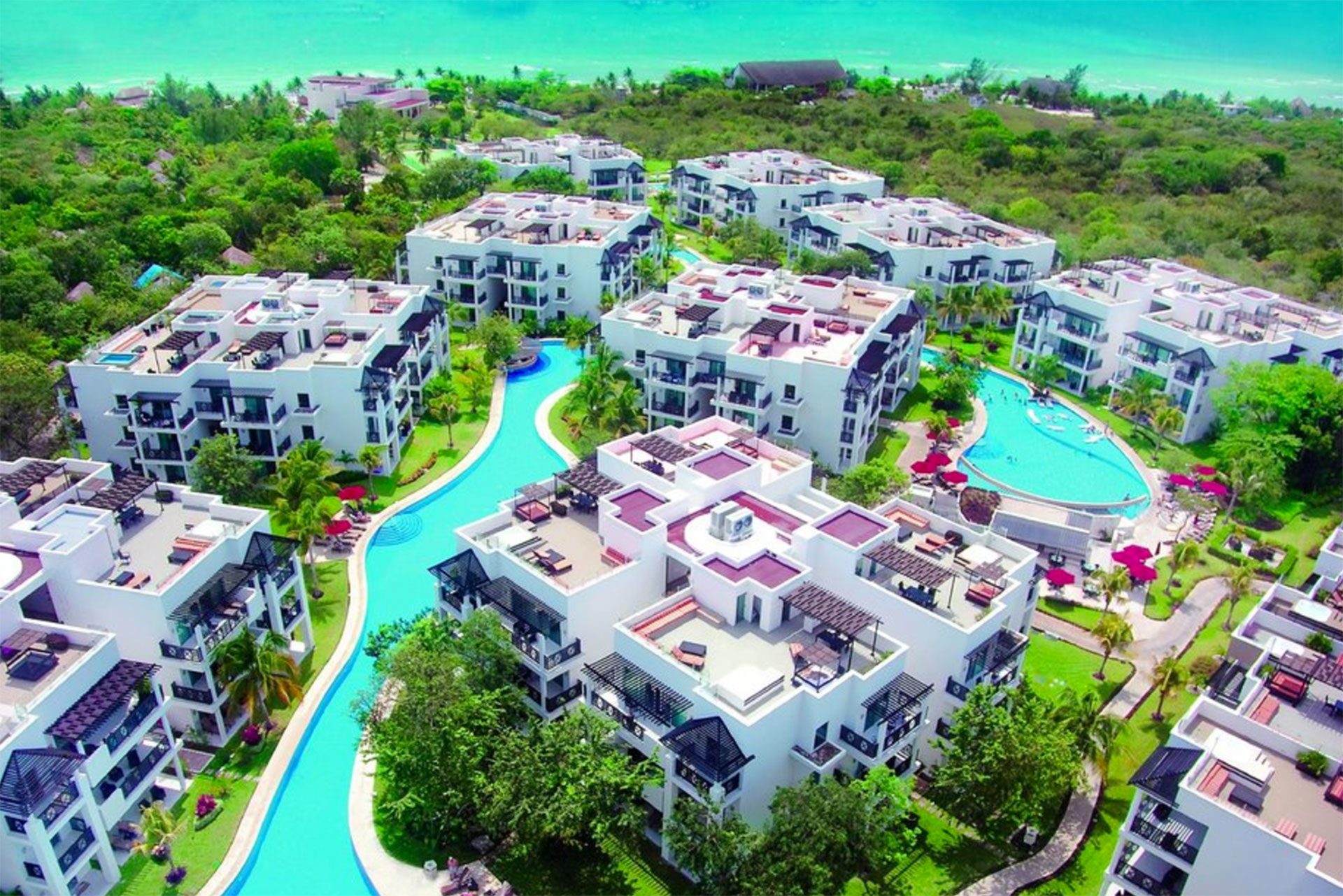 Aerial view of Azul Fives Hotel; Courtesy of Azul Fives Hotel