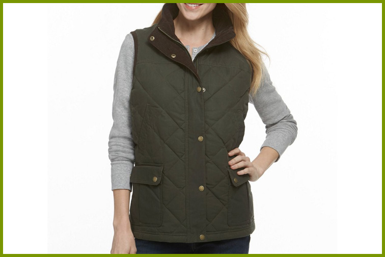 L.L. Bean Upcountry Waxed Cotton Down Vest; Courtesy of L.L. Bean