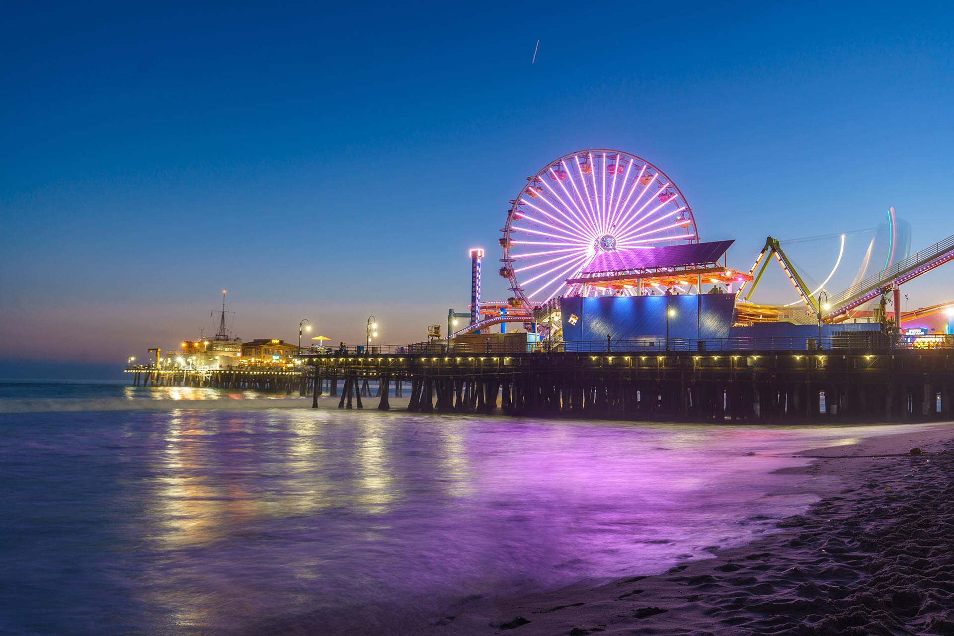 Santa Monica Pier in California.