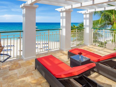 Balcony at Jewel Grande Montego Bay Resort & Spa in Jamaica; Courtesy of Jewel Grande Montego Bay Resort & Spa
