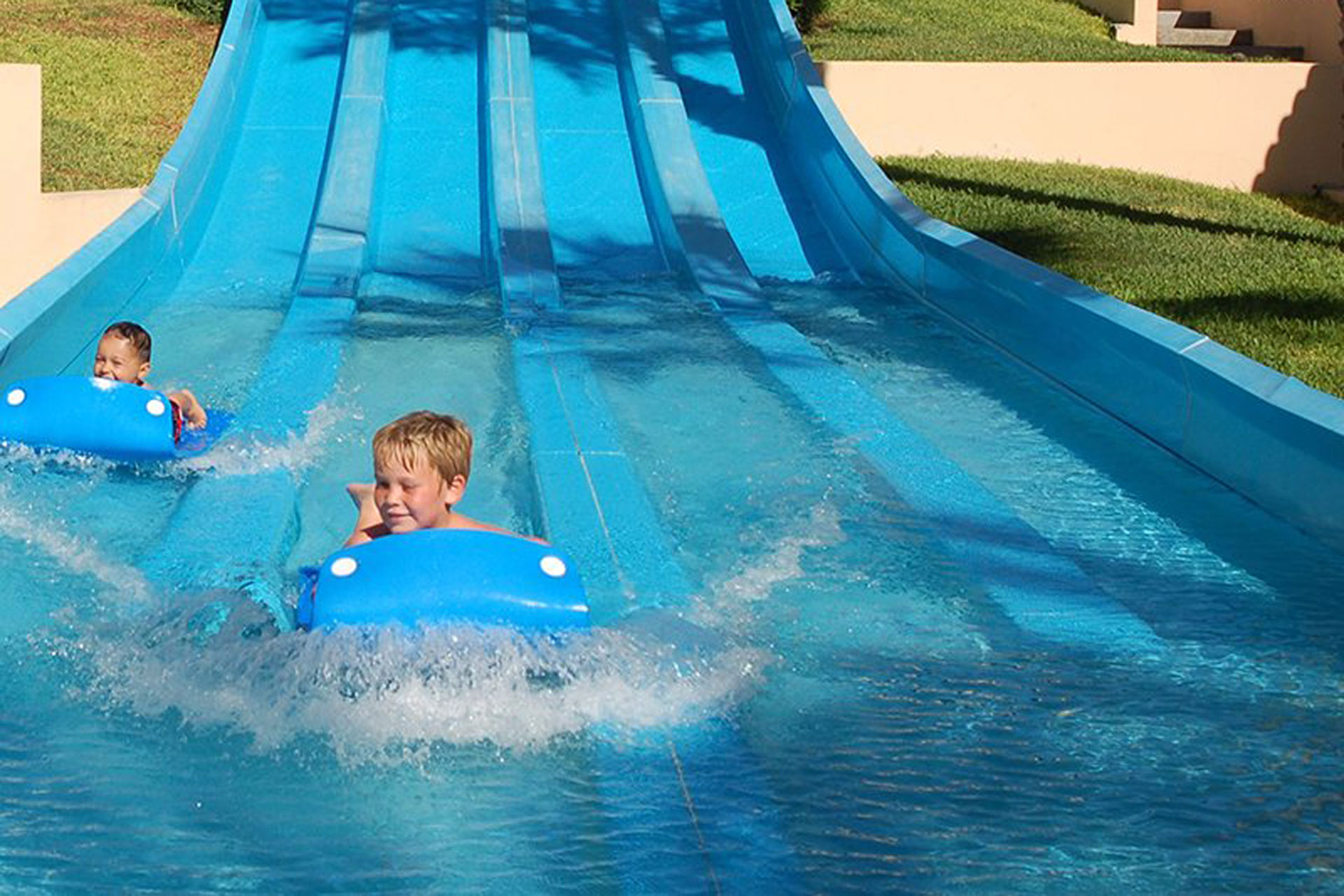 Courtesy of Royal Solaris Los Cabos Kids on Waterslide at Royal Solaris Los Cabos; Courtesy of Royal Solaris Los Cabos