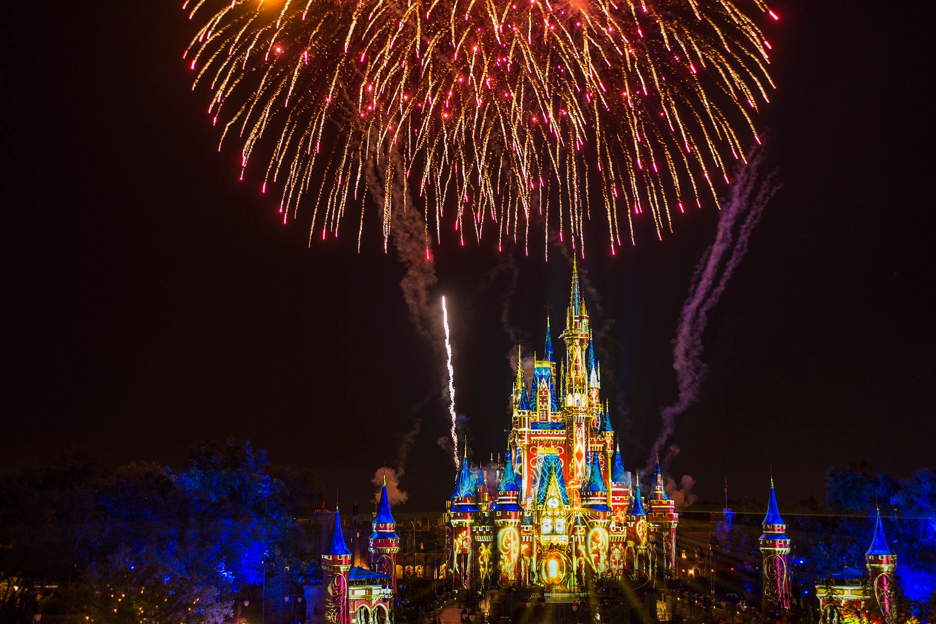 Cinderella's Castle in Magic Kingdom, Disney World, Florida.