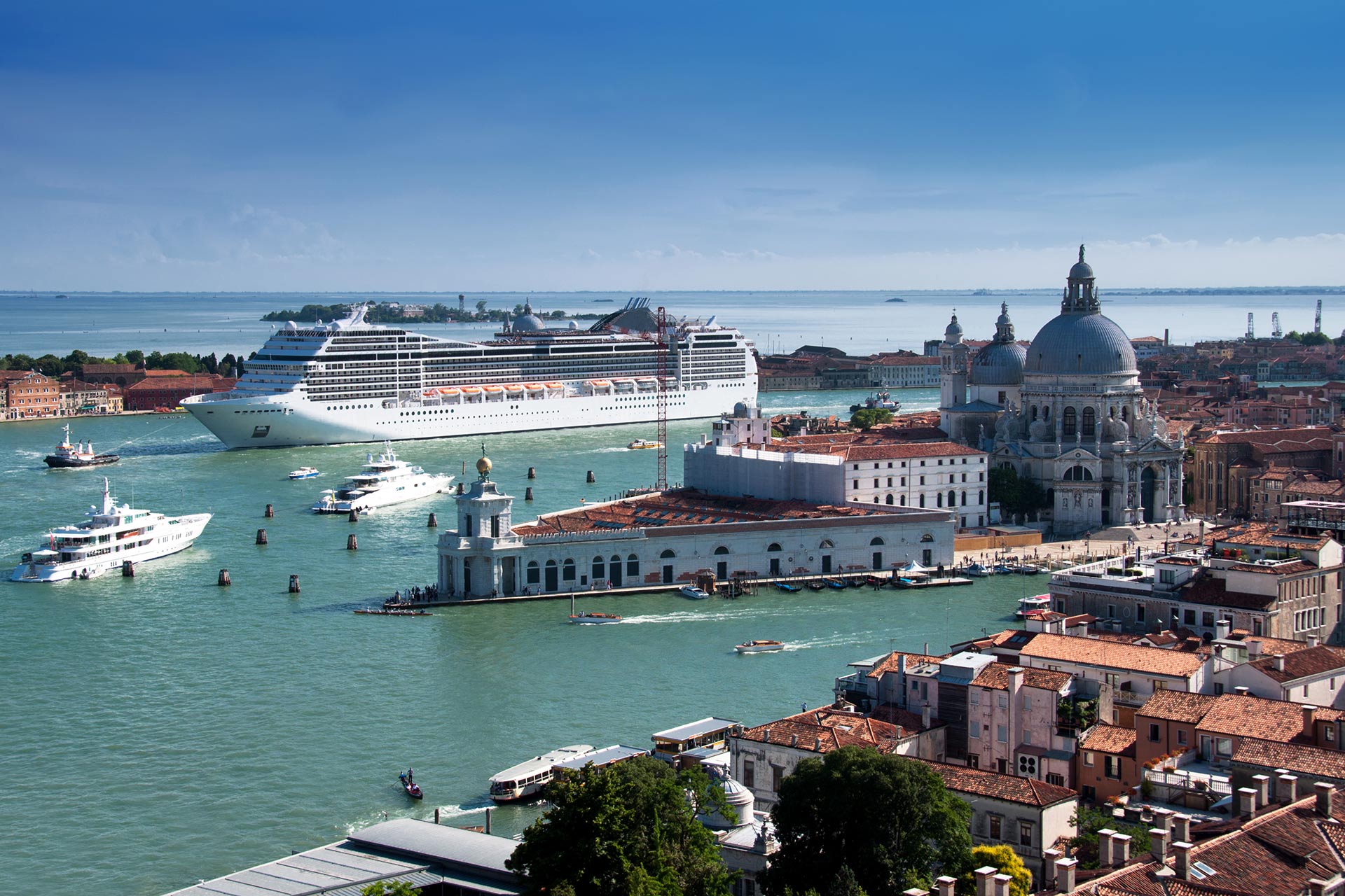 A cruise ship in Venice, Italy