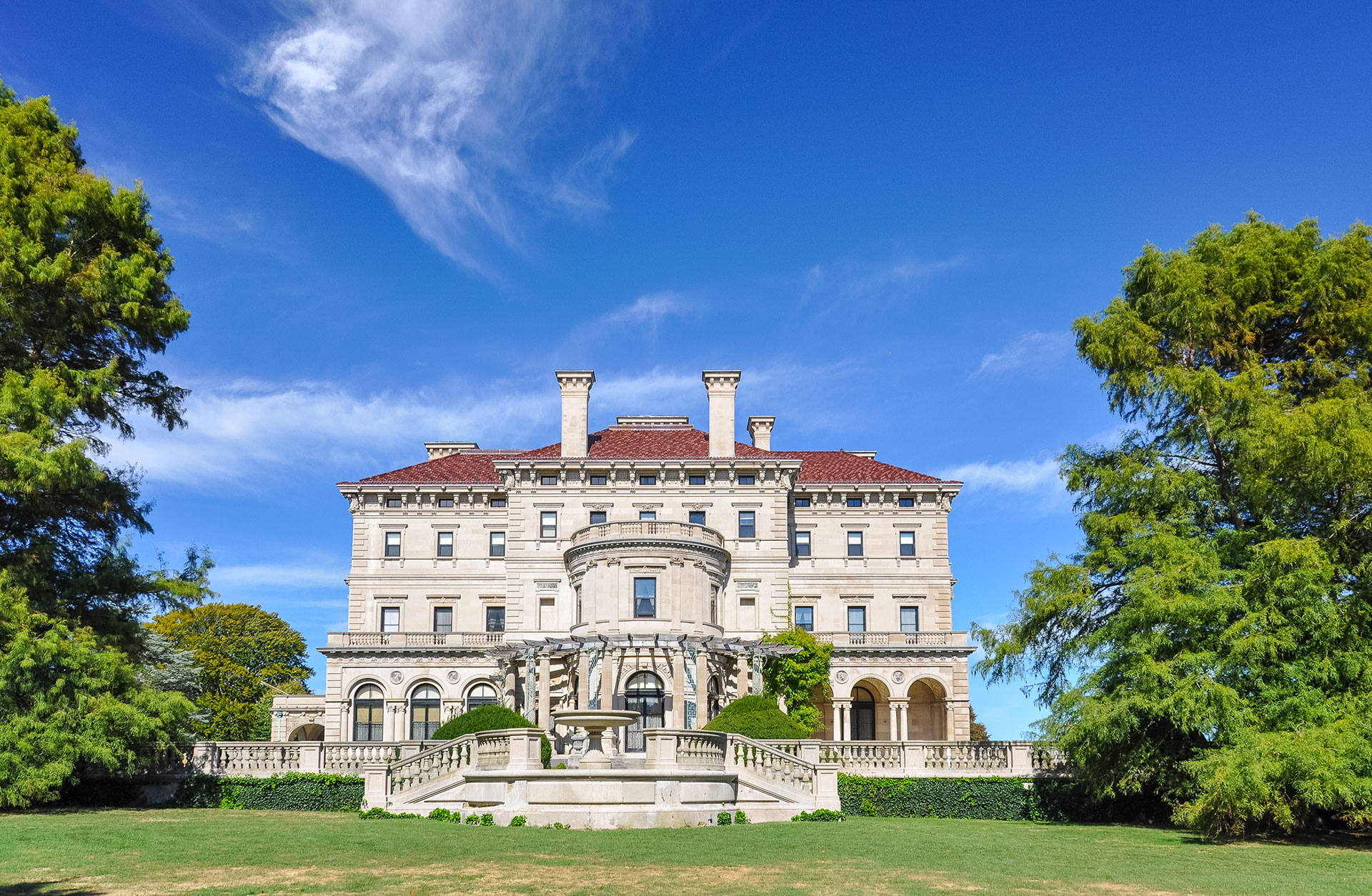 Exterior of The Breakers mansion