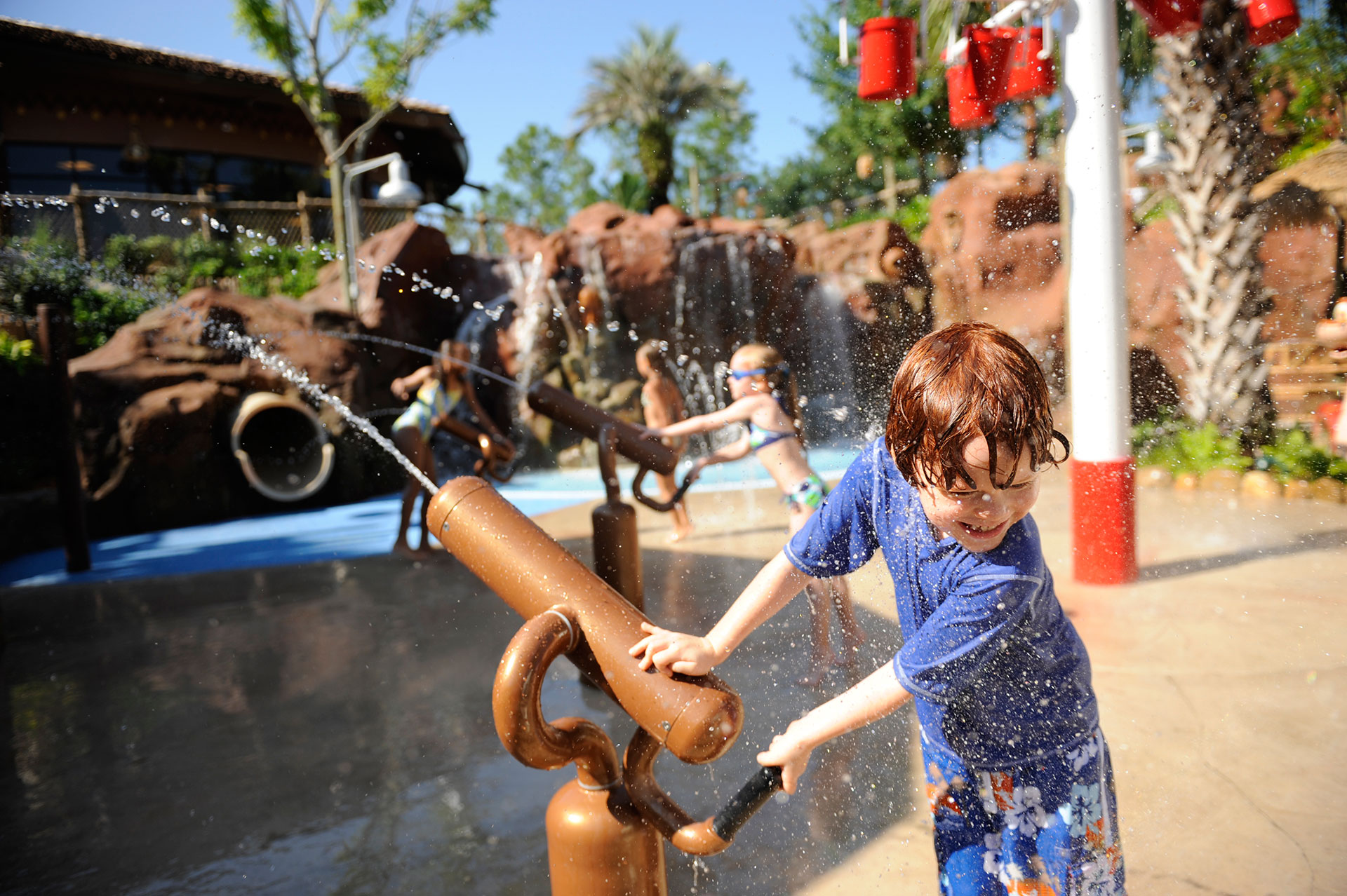 Kid Playing at Splash Pad at Disney's Animal Kingdom Lodge; Courtesy of Disney