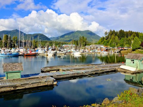 Ucluelet Harbor in Vancouver Island; Courtesy of JeniFoto/Shutterstock.com