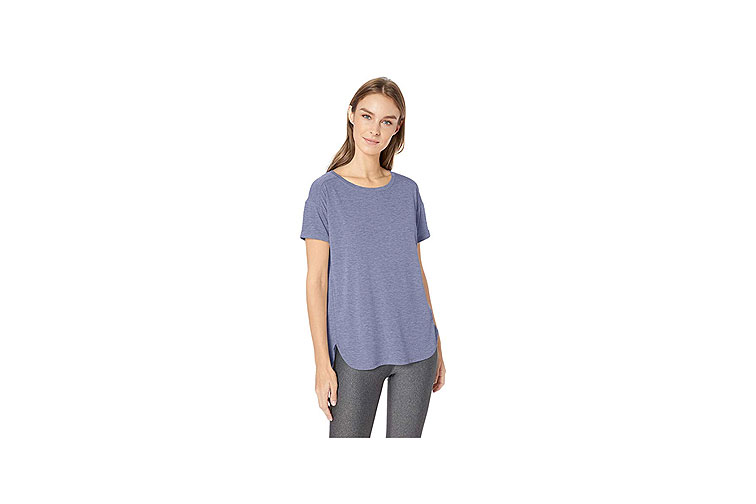 Amazon Essentials Women's Studio Relaxed-Fit Crewneck T-Shirt in Purple