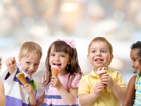 Kids Eating Ice Cream; Courtesy of Andrey_Kuzmin/Shutterstock.com