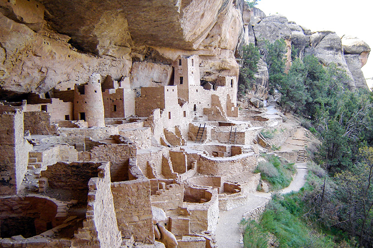 Mesa Verde National Park View of Cliff Palace from above; Courtesy NPS