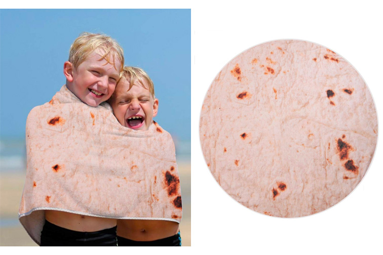 burrito round towel; Courtesy of Amazon