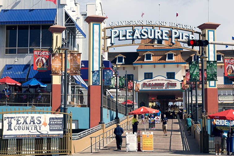 Pleasure Pier on Galveston Island, Texas