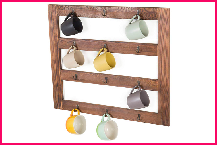 Wall-Mounted Hanging Rack from MyGift; Courtesy of Amazon