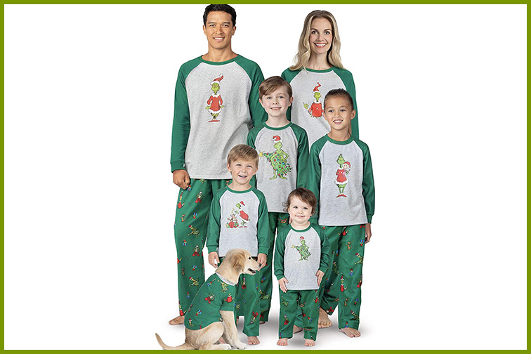 Dr. Seuss’ The Grinch Pajamagram Christmas PJs ; Courtesy of Amazon 