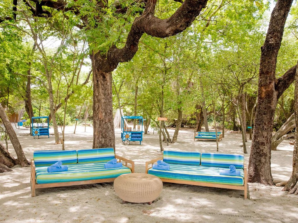 Outdoor seating among trees in Costa Rica