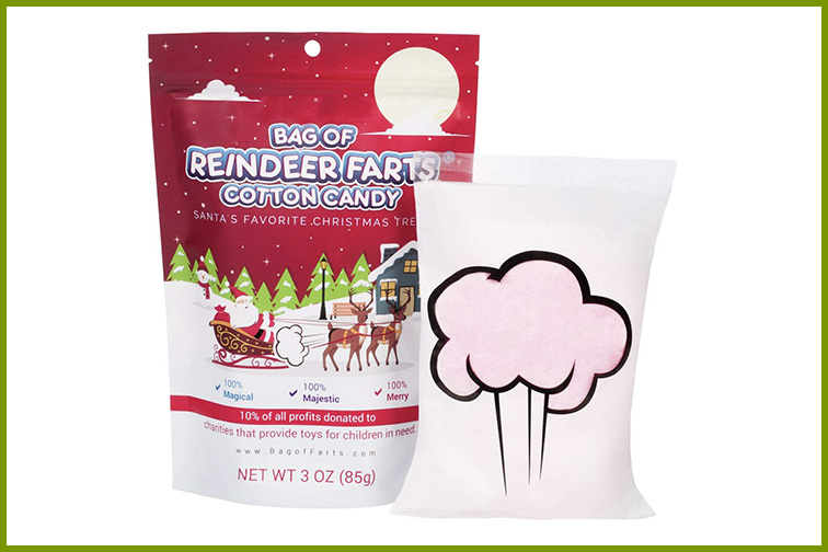 Bag of Reindeer Farts Cotton Candy; Courtesy of Amazon