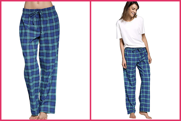 CYZ Women’s Cotton Super Soft Flannel Plaid Pajama/Lounge Pants; Courtesy of Amazon