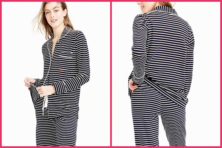 Dreamy Cotton Pajama Set in Stripe; Courtesy of J.Crew