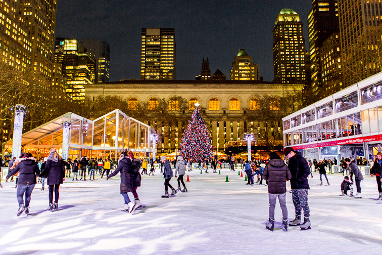 Ice-Skate for Free at the Rink in Winter Village in Bryant Park ;Courtesy of NYC & Company