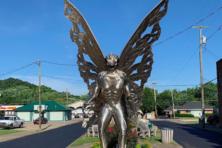 mothman sculpture in Point Pleasant, WV; Courtesy of TripAdvisor Traveler/Zephyr_Travel 