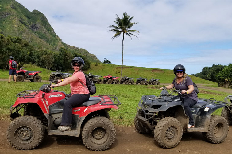 Riding ATVs in Hawaii; Courtesy of Family Vacation Critic 