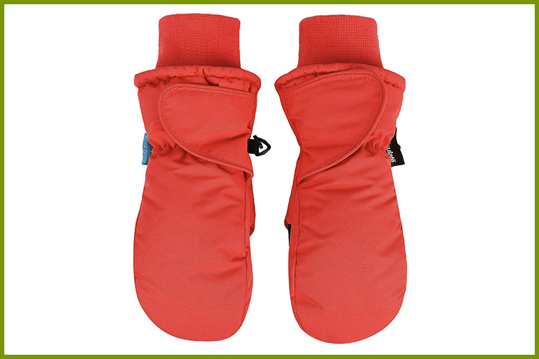 SimpliKids Children's Snow Sports Thinsulate Insulation Waterproof Winter Mittens; Courtesy of Amazon