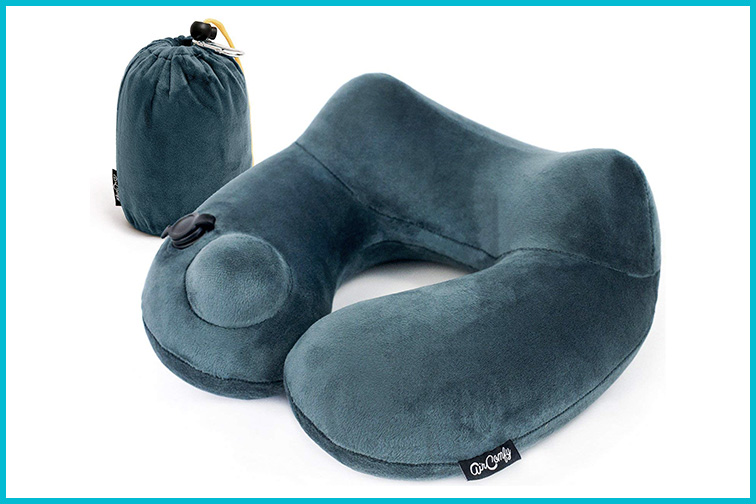 AirComfy Daydreamer Push-Button Inflatable Pillow; Courtesy of Amazon