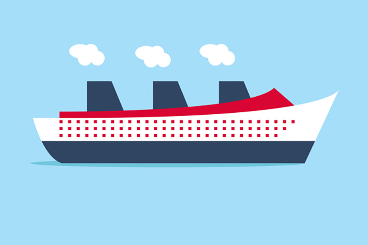 Cruise ship graphic; ; Courtesy of Shutterstock