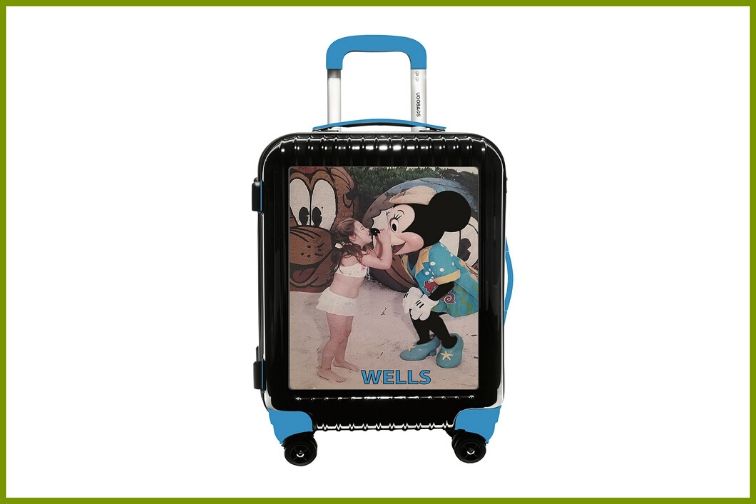 UGOBAG suitcase with photo of girl and minnie mouse