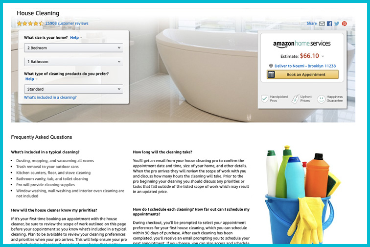 Amazon Home Services House Cleaning; Courtesy AMazon