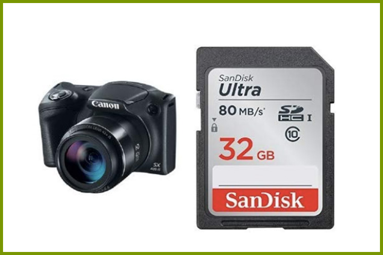 Canon PowerShot SX420 with 32GB Memory Card; Courtesy Amazon