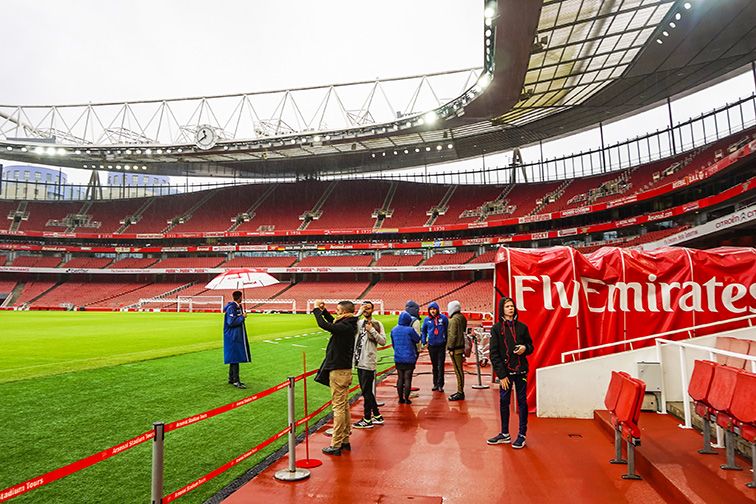  Interior of the famous Arsenal Stadium & Museum. ; Courtesy Pit Stock/Shutterstock