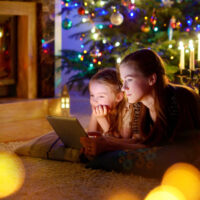 Kids Watching Christmas Movies