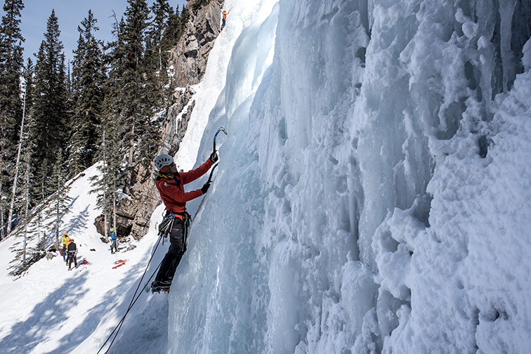 Ice climbing in Banff; Courtesy Eva Capozzola