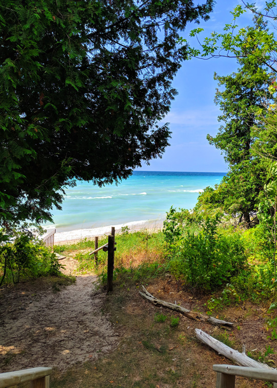 Sleeping Bear Dunes Lake Michigan Walkway to Beach.
Courtesy LukeandKarla.Travel/Shutterstock