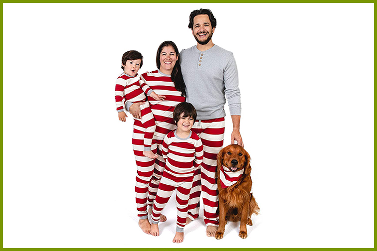 Burt's Bees matching family Christmas pajamas